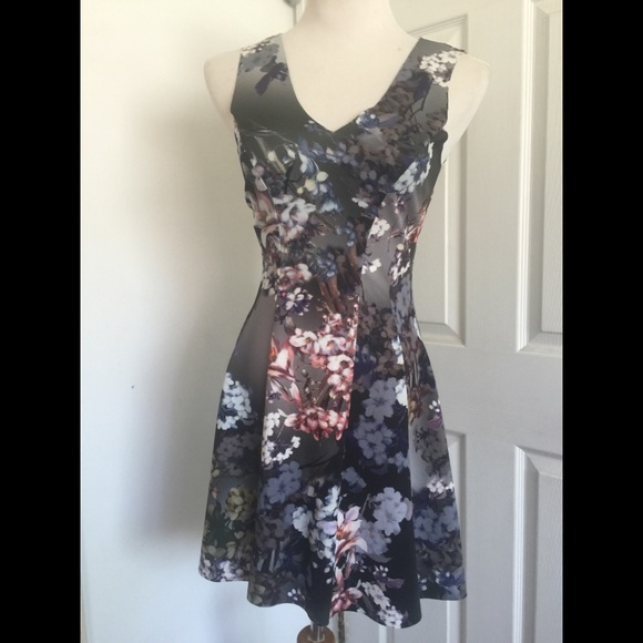 topshop floral sleeveless dress